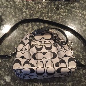 Coach Gray Over the Shoulder Purse